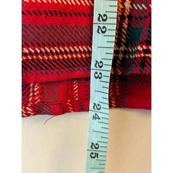 Vintage 80s Jack Mulqueen 100% Silk Tartan PussyBow Blouse Sz 8 – Red Holiday Pl - Picture 5 of 7